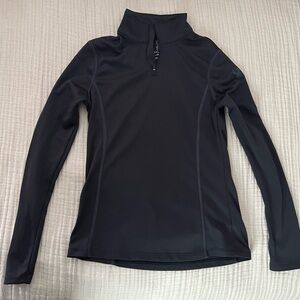 NWOT Spyder thermal half zip black fleece lined size small